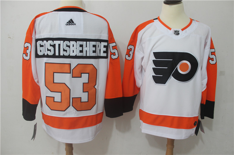 Men's Philadelphia Flyers Shayne Gostisbehere #53 White Jersey
